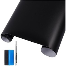 Auto Folie, Selbstklebend, Vinyl, Schwarz Matt, Blasenfrei, 50x150cm