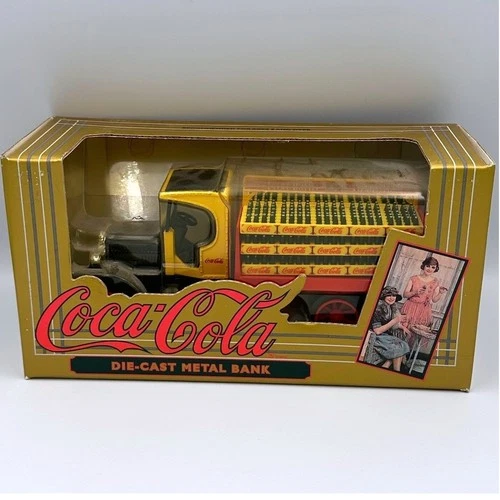 Vintage ERTL Coca Cola Die Cast Metal Delivery Truck Coin Bank 1994 NIB