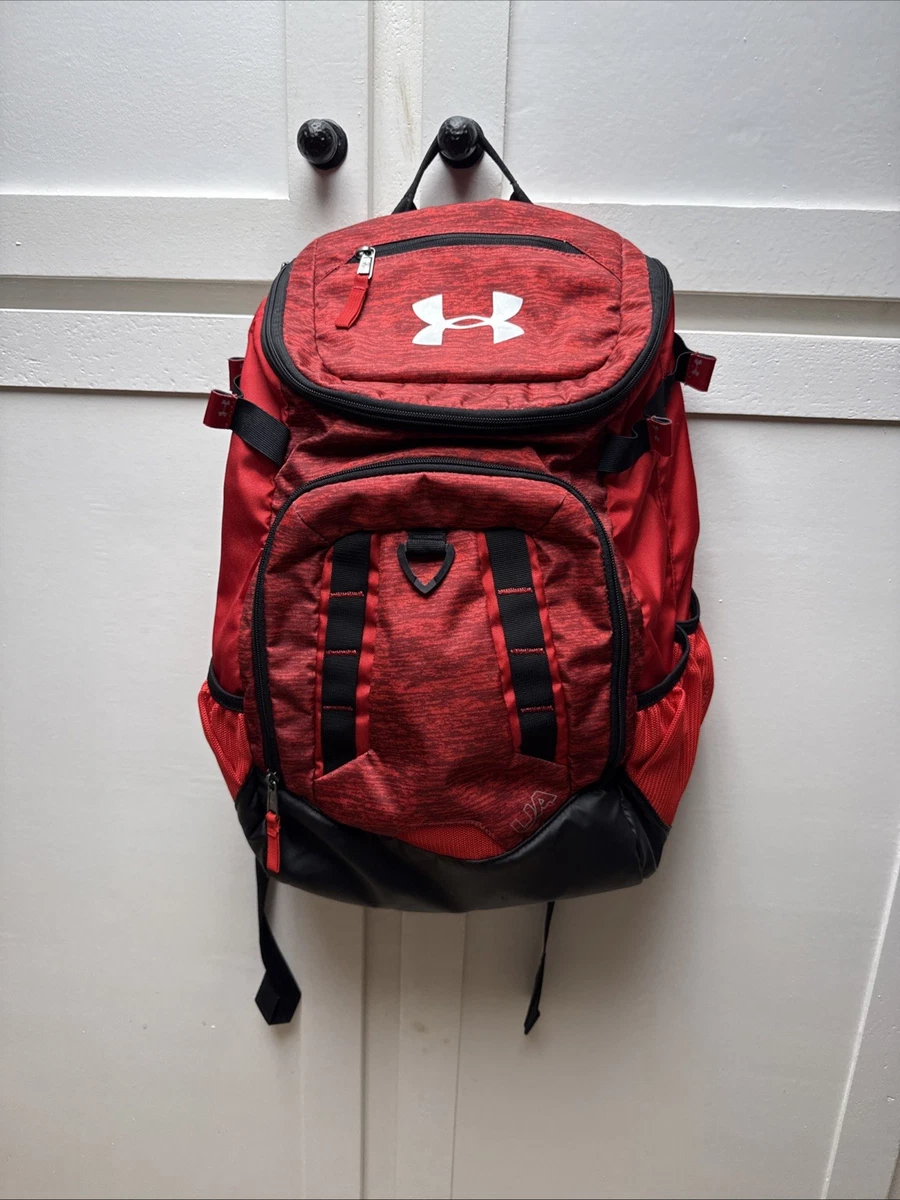 Under Armour Baseball Backpack Red UA Strap Clip Ventilated Shoe Compartment 36L UA Utility Print Baseball Backpack | Under Armour main image 2