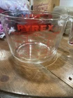 Vintage Pyrex Measuring 4 Cup 32 Oz / 1Liter 1000 ml Glass Clear Red Block Caps