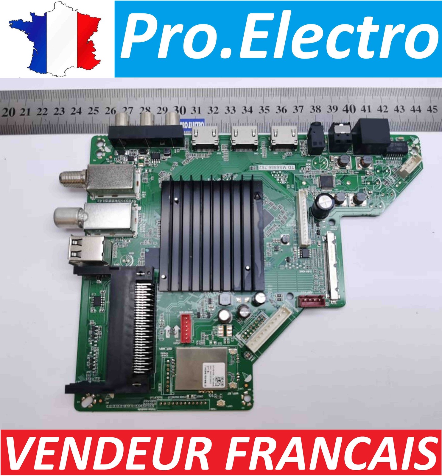 Réparer écran noir TV Continental Edison avec carte TD.MS6886.