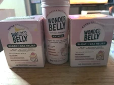 3 Bundle Wonder Belly Bloat + Gas Relief STRAWBERRY SHORTCAKE 84 Ct Exp Oct 2026