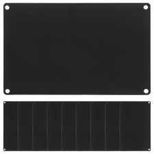 10 Pcs Black Aluminum Alloy Stamping Blanks 12.00 X 8.00 Cm Rectangle Tags