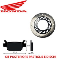 Satz BremsbelÄGe UND Bremsscheiben Hinten Honda SH 125 I JF41 2013 2019