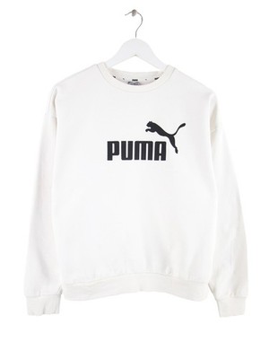 Puma Women's Big Logo Print Sweater White L