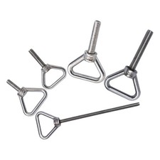 Sleek Silver Finish Stainless Steel Triangle Eye Bolt for Various Applications
