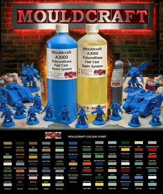 MOULDCRAFT A3000 1kg NIL BLAU SCHNELLGUSS Polyurethan Flüssigkunststoff GUSS Harz