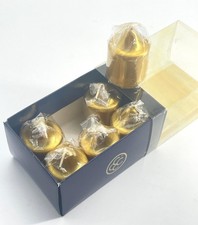 Vintage Set Colonial Cape Cod Votive Candles Gold In Box Holidays Wedding