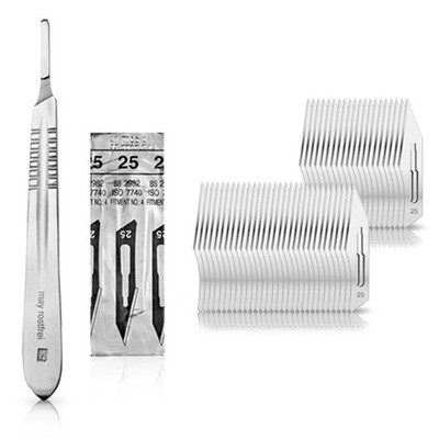 Set Bastelmesser bestehend aus 1x Hobby-Skalpellgriff aus Edelstahl