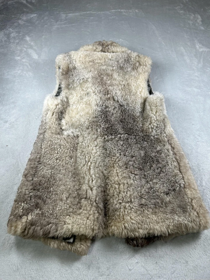 Chaleco de piel de oveja Eddie Bauer vintage grande para mujer piel de oveja exterior años 70 80 Foto 2 de 4