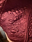 Susan Graver Burgundy Quilted Vest, Women Med, Zip, Pockets, Floral Design — photo 4