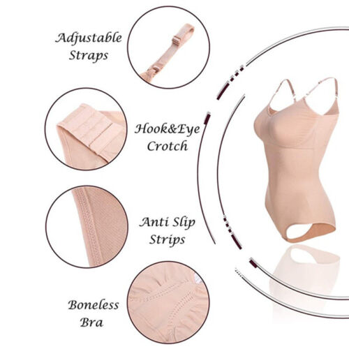 Women Tummy Control Full Body Shaper Stretchy Faja Shapewear Slimming Bodysuit - Bild 30 von 48