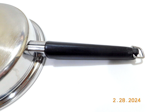 EKCO PRESTIGE 9" SKILLET FRY PAN WITH LID Tri Ply 304 Stainless Steel USA - Picture 8 of 9