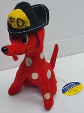 RARE 1960 Dakin Velveteen Plush Dream Pet w/ Hang & Seam Tag Firehouse Fritz 374
