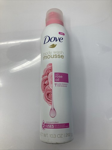 Dove Body Wash Mousse Rose Oil 10.3 oz Shaving Discontinued New