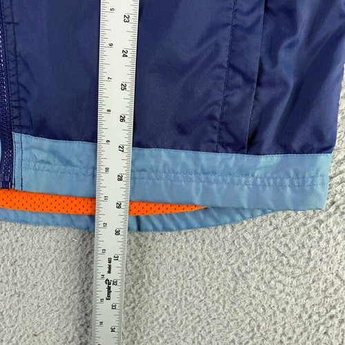 Vintage Adidas Jacket Youth Large Blue Rain Windbreaker Hooded Track Sports - Picture 14 of 16