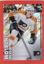 2022-23 Topps Chrome NHL Sticker #370 Oskar Lindblom SP ORANGE  /25 MADE
