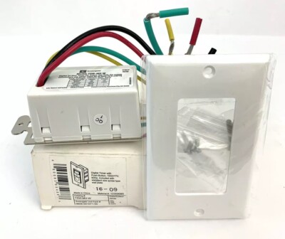 Greengate TSW-MV-White Digital Timer w/ Push-Button 120/277V