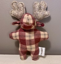 Pier 1 Imports Moose Plush Animal Maroon Tan Collectible