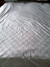 Monster High Twin Flat Sheet Cranberry Gray Teal Squares White Cotton Poly Blend