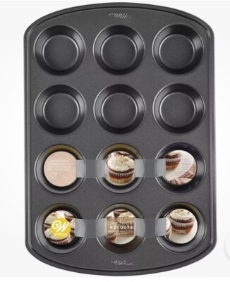 Wilton Perfect Results Premium Non-Stick Cupcake Pan, 12-Cup Muffin Tin