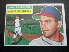 JOE FRAZIER 1956 TOPPS GRAY BACK BASEBALL CARD # 141 VG-EX