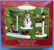 Set 3 Ornaments Hallmark Victorian Christmas Memories: Thomas Kinkade, 2001 NEW