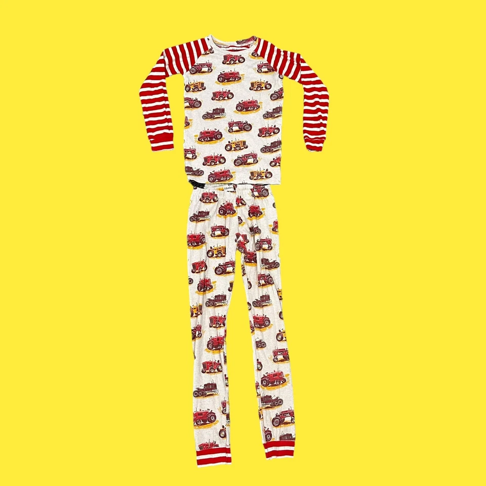 Conjunto de pijama orgánico Hatley Tractores vintage para niños talla 10 de algodón orgánico pantalones  Foto 2 de 4