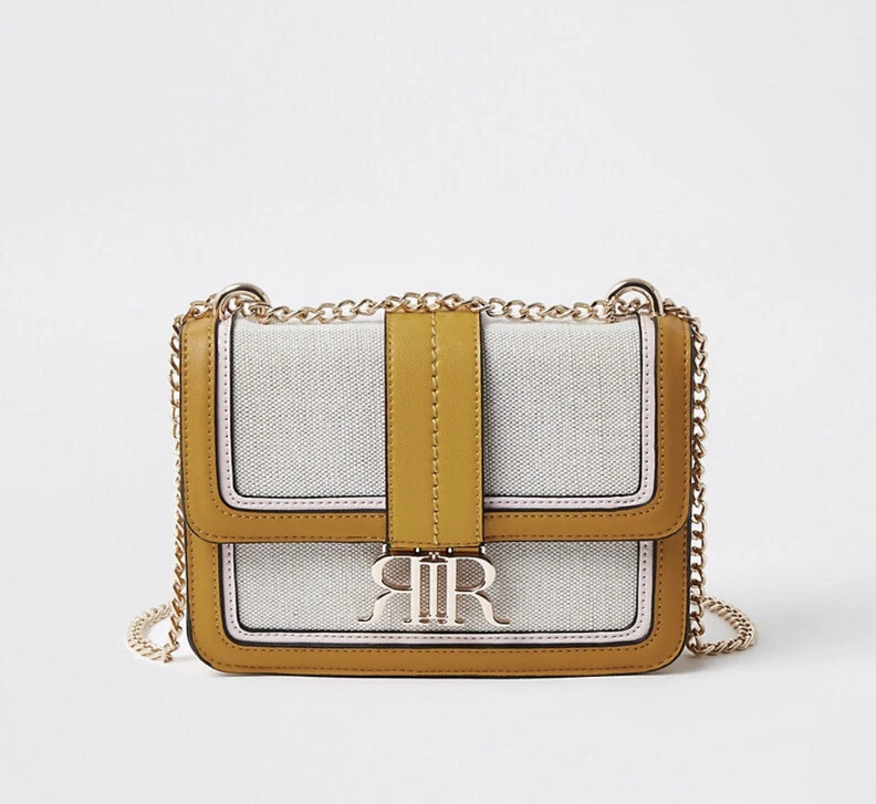 River island mustard best sale bag