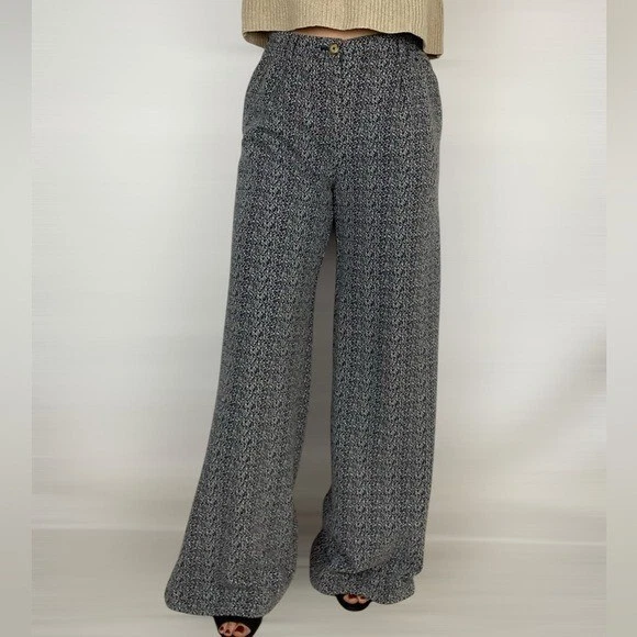 CARTONNIER ANTHROPOLOGIE Elisa High Rise Jacquard Wide Leg Pant Trousers Work - Image 2 of 4