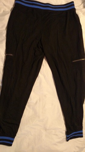 XOXO Womens NEW Pants Stretchy Zippers Black Blue Elastic Bottoms NWT XL Ladies - Foto 9 di 12