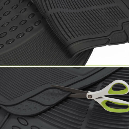 Black Seat Covers & All Weather Mats for Car Auto SUV Cloth 60/40 Split Bench - Bild 7 von 8