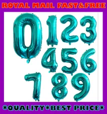 30" Giant Foil Tiffany Number Balloons 0-9 Air Helium Birthday Party Balloon Age