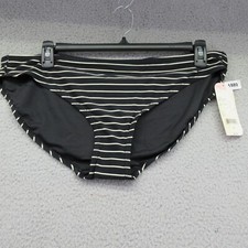 Beach Swimwear Women Basic Low Bikini Bottom Size 18 Black White Tropical Escape