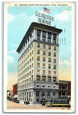 1924 Genesee County Exterior Roadside Flint Michigan MI Posted Vintage Postcard