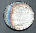 1886 Morgan Silver Dollar BU Beautiful Rainbow Toning!!! Lot#679