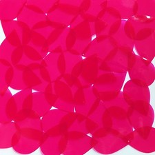 Sequin 1" x 1.5" Shape Drop Vinyl Go Go Trans Raspberry. Made in USA
