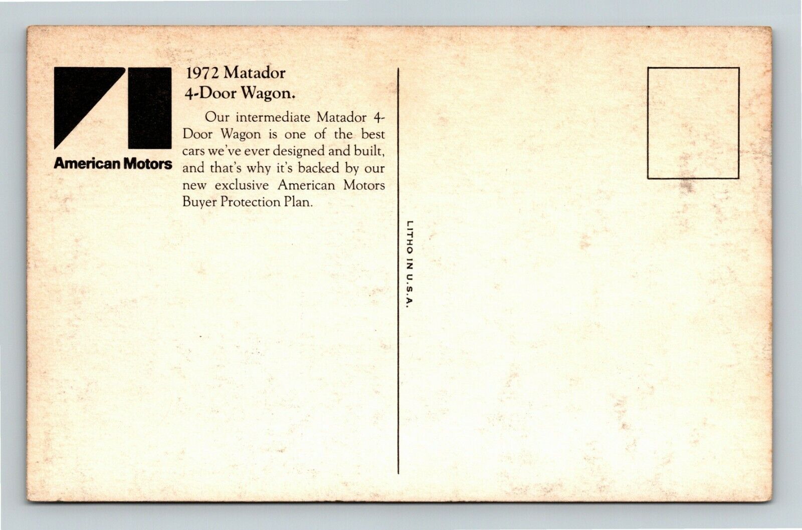 1972 Matador 4Door Wagon, Motor Vehicle, Car, Transportation, Vintage Postcard eBay