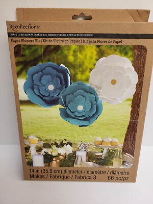 Recollections Craft It Decor kit DIY Projects makes 3 Flowers 14 Inch New!