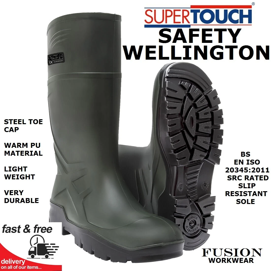 THERMAL SAFETY WELLINGTON, SAFETY TOE BOOT,LIGHT & WARM PU,WELLY,LIKE PUROFORT