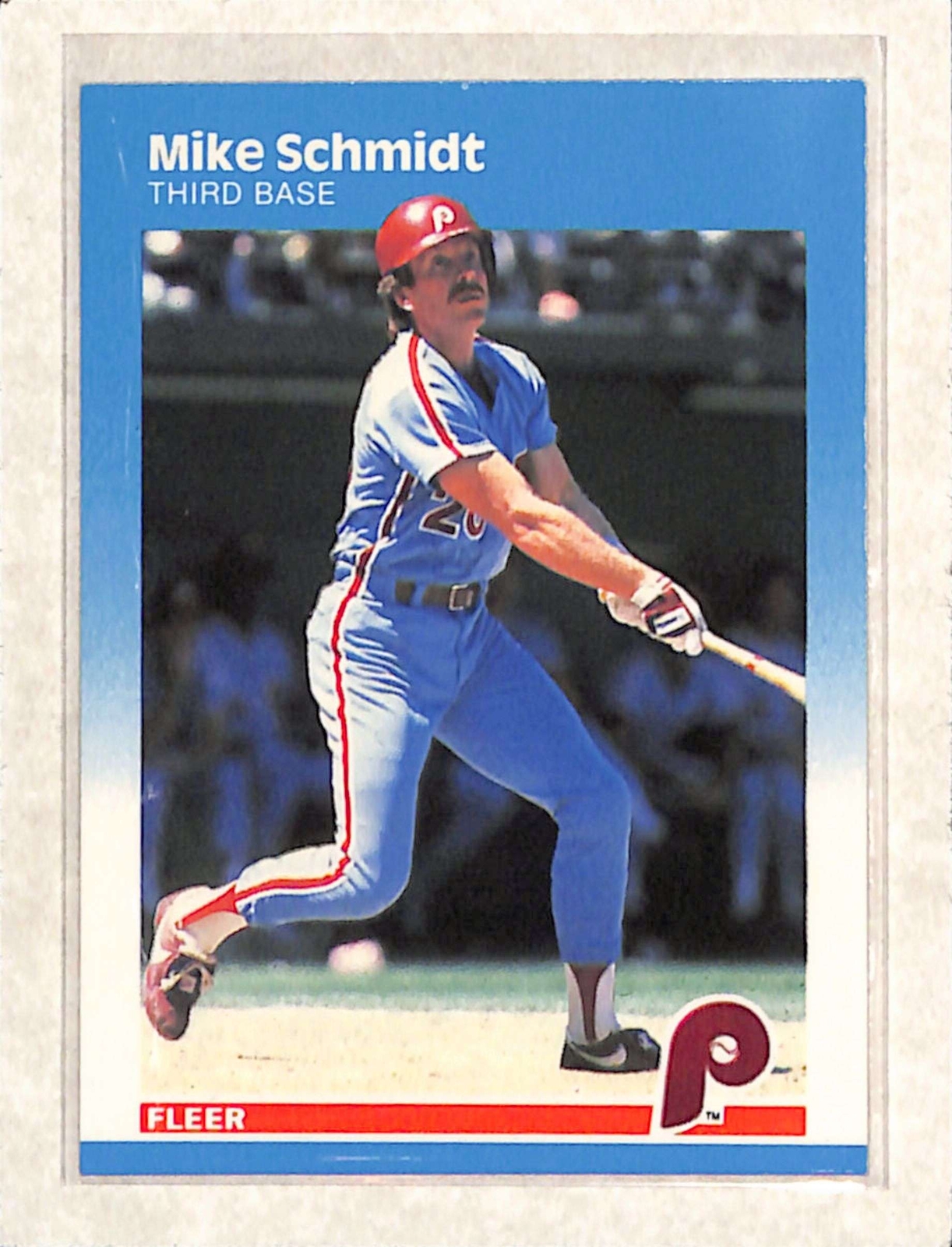 1987 Fleer Glossy #187 Mike Schmidt  EX