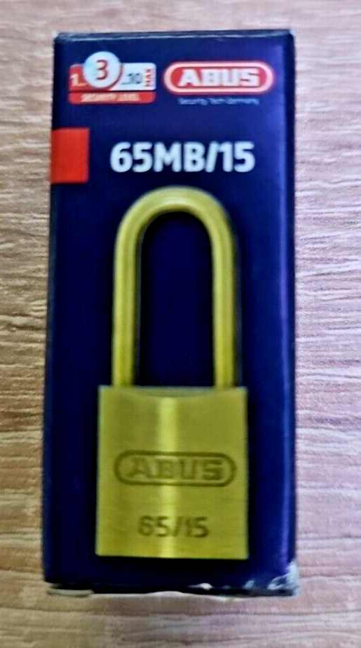 ABUS Abuka09326 65mb/15 15mm Messing Vorhängeschloss und Vorhänge 