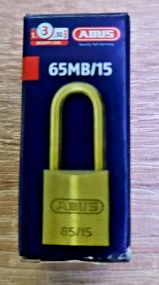 ABUS Abuka09326 65mb/15 15mm Messing Vorhängeschloss und Vorhänge 