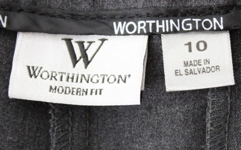 Pantalones cortos para mujer WORTHINGTON talla 10 midi bolsillos delanteros carbón y gris Foto 3 de 4