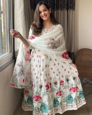 Pure Summer Cotton Flared Kurta Pant Set Indian Kurtis Kurtas For Festival Eid