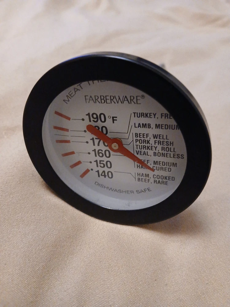 FARBERWEAR Meat Thermometer Oven Silver Range Barbecue Temperature