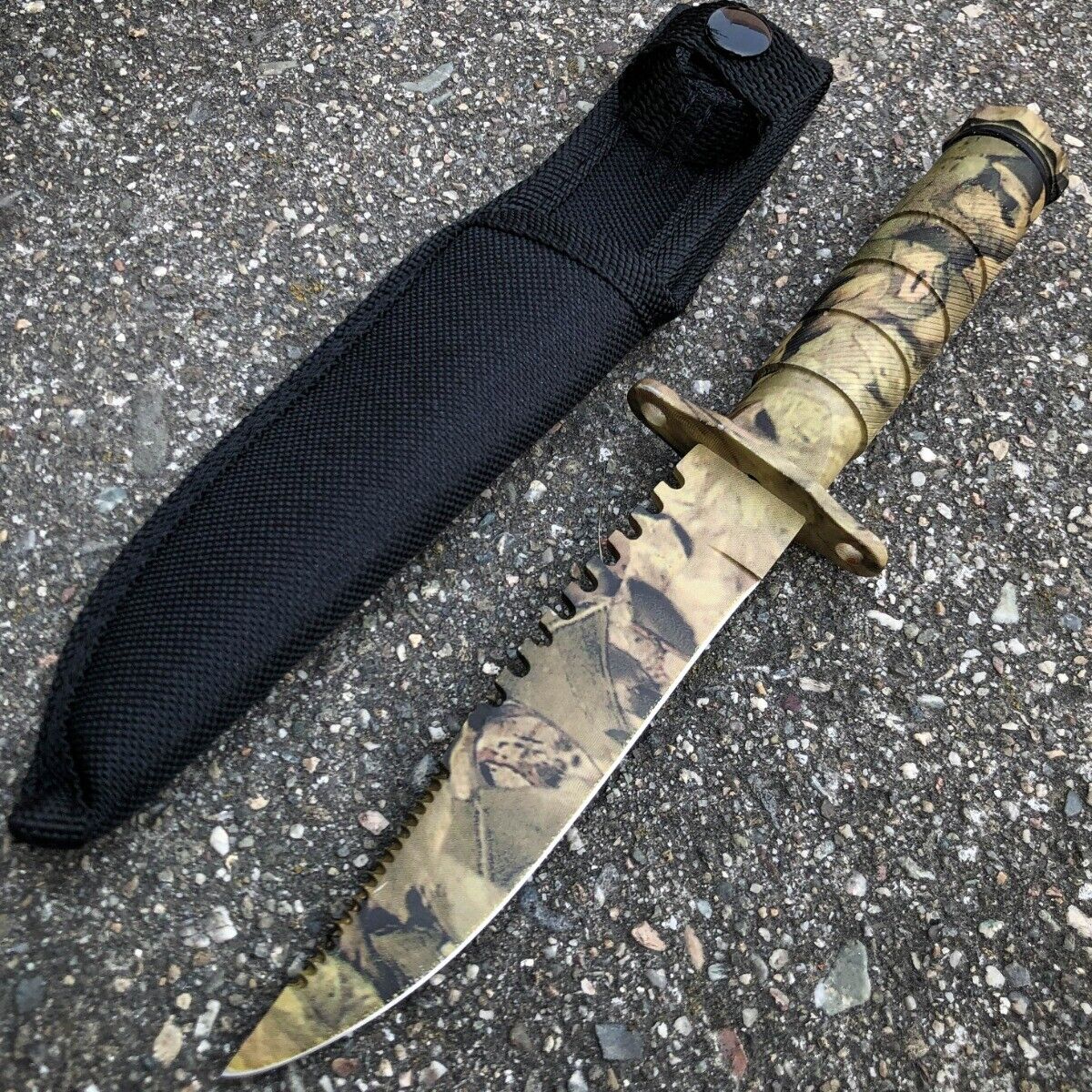 8.5 Tactical Camping Outdoor Fixed Blade Hunting Fishing Knife w Survival  Kit