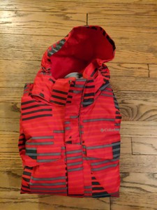 Columbia Interchange Youth 14 16 L 2 In 1 Red Jacket Ski Parka Zip Out Fleece Ebay