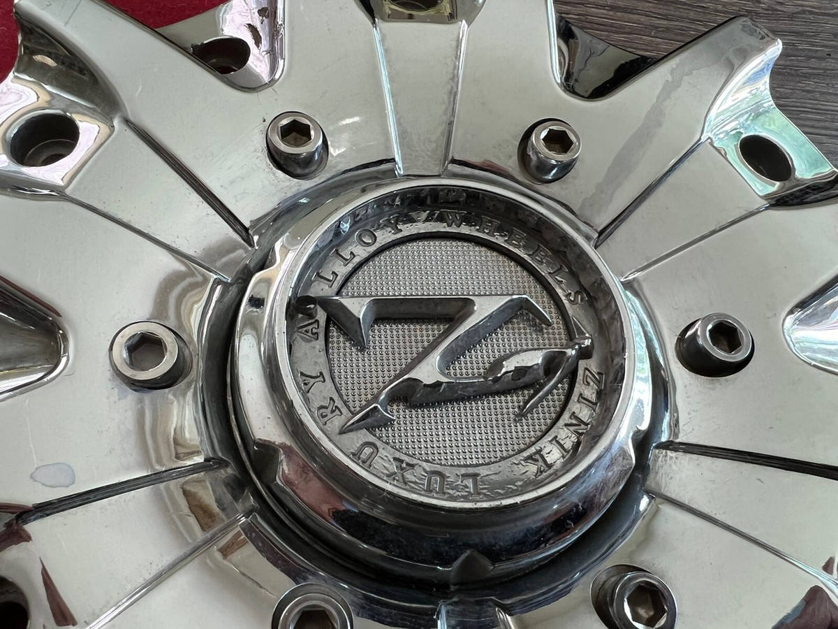 A (1) zinik wheels 2 piece Chrome bolt on center cap Z23-CAP A (1) zinik wheels 2 piece Chrome bolt on center cap Z23-CAP