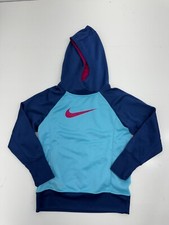 Nike Two Tone Blue Pullover Hoodie Girls Size Medium
